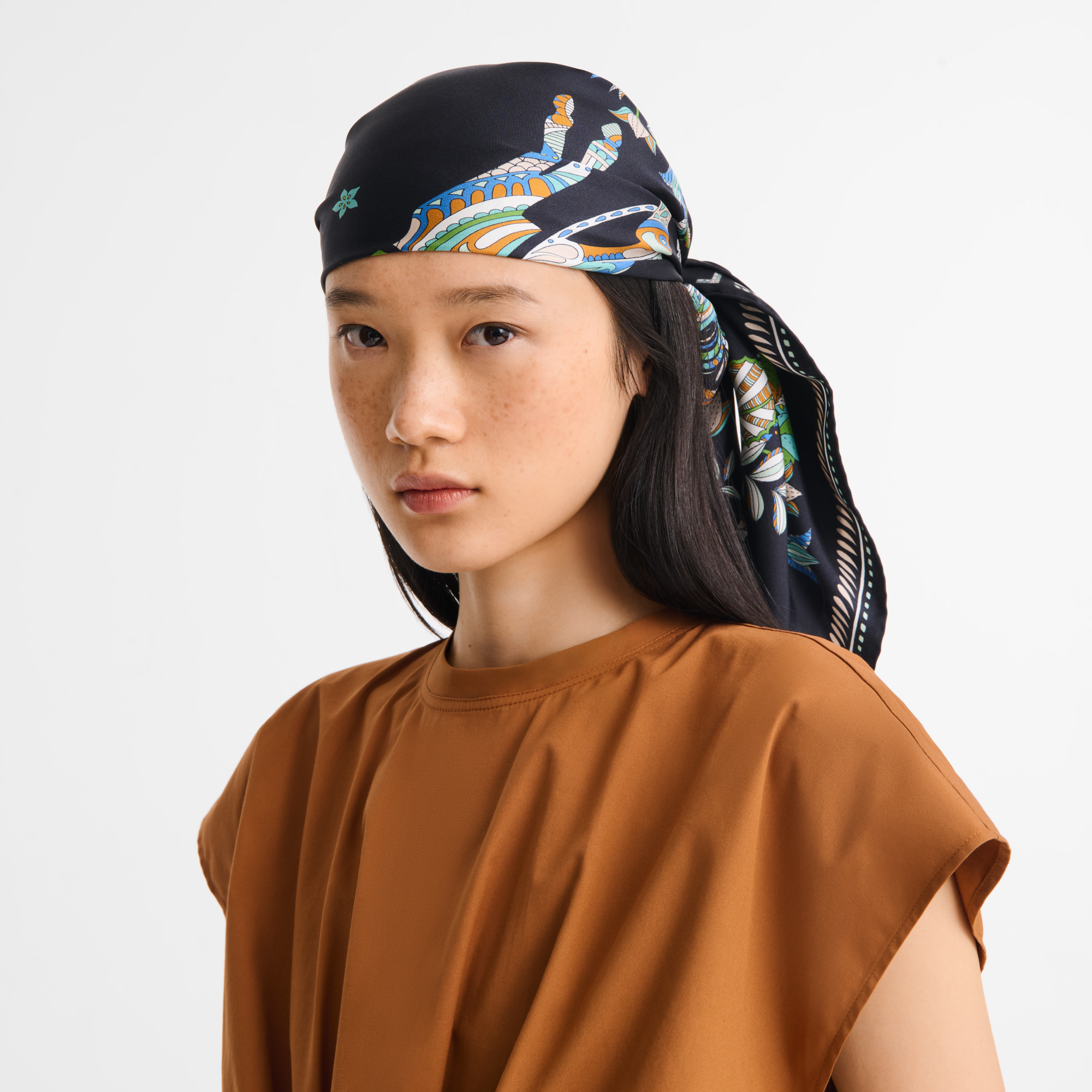 Pañuelo de seda Forêt Longchamp 90